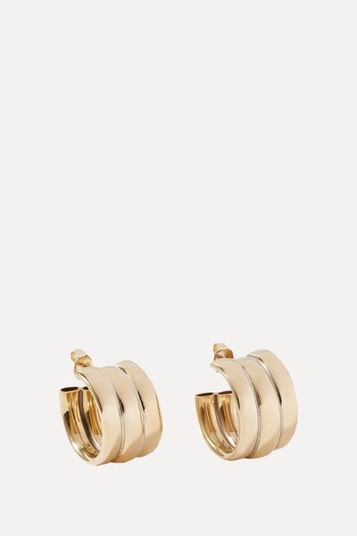 Mini Grazia Recycled Gold-Plated Hoop Earrings from Laura Lombardi