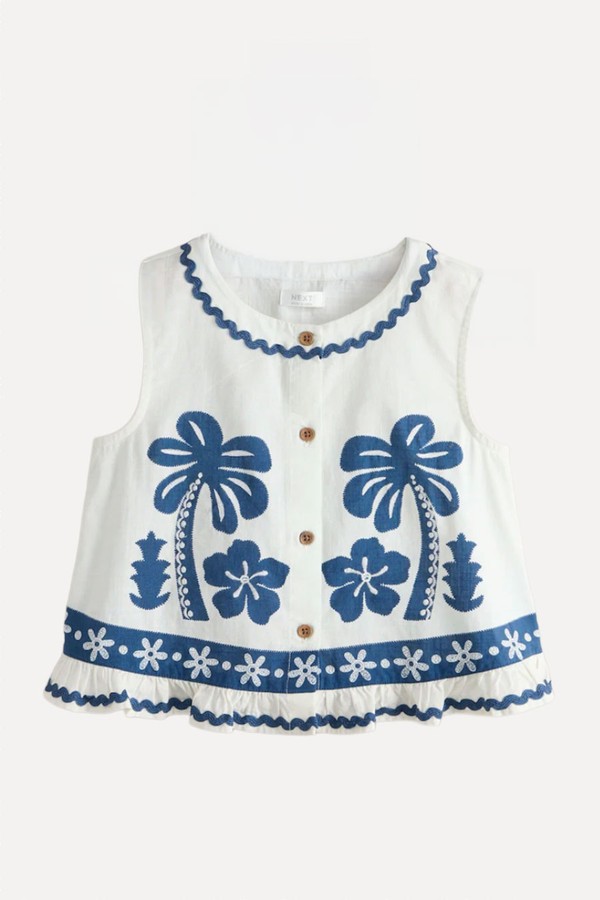 Embroidered Sleeveless Waistcoat from Next