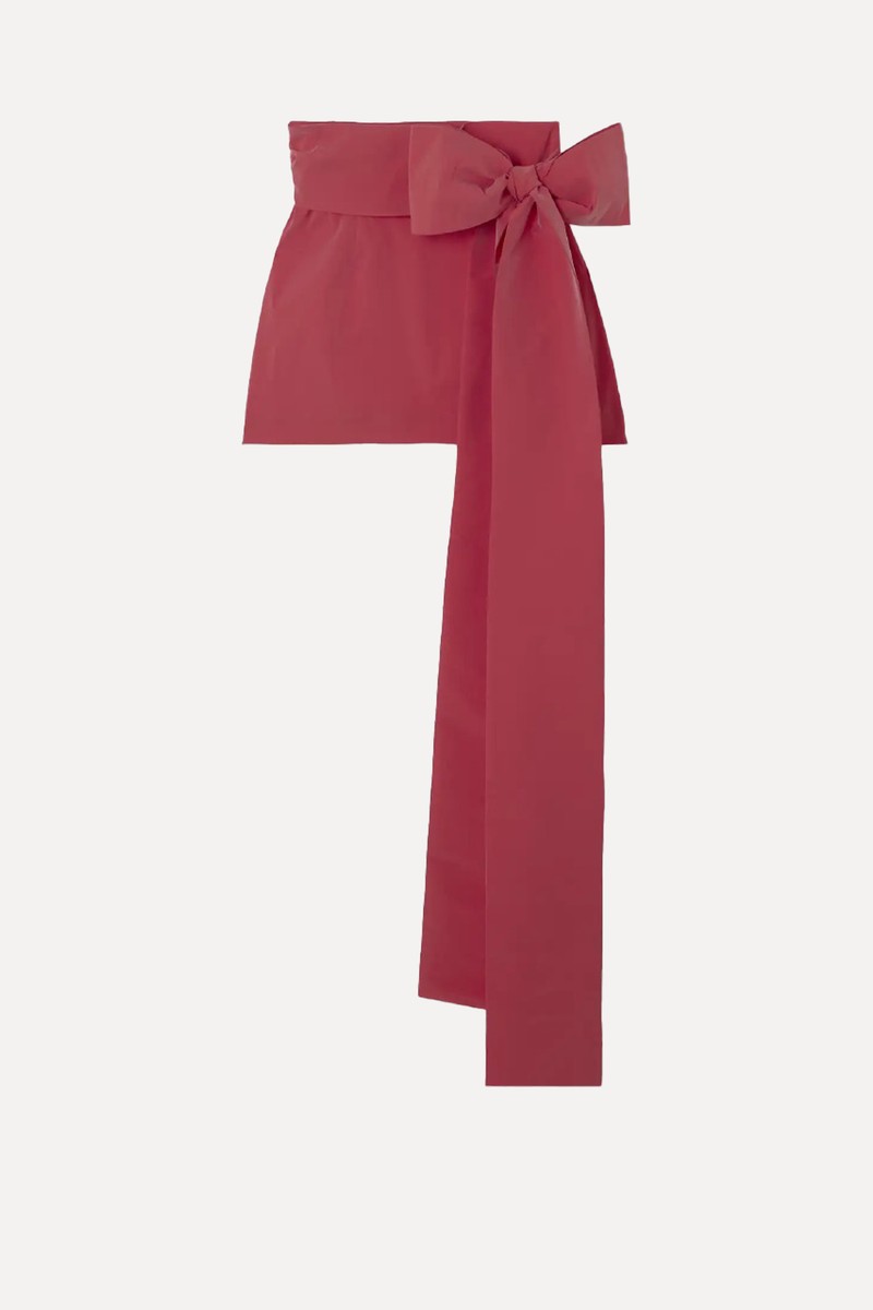 Bernard Bow-Detailed Taffeta Mini Skirt from Bernadette