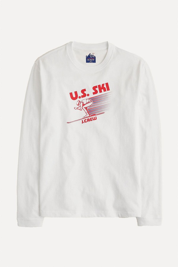 U.S. Ski & Snowboard Long-Sleeve Premium-Weight Graphic T-Shirt from J.Crew x U.S. Ski & Snowboard 
