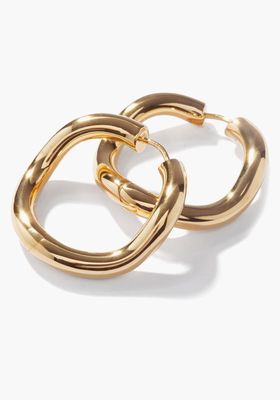 Maxi Wave 18kt Gold-Vermeil Hoop Earrings from Charlotte Chesnais