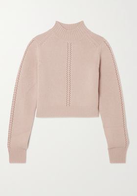 Milano Pointelle-Knit Organic Cashmere Sweater  from Le Kasha 