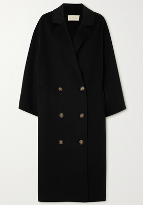 Borneo Oversized Double-Breasted Wool & Cashmere-Blend Coat from Loulou Studio