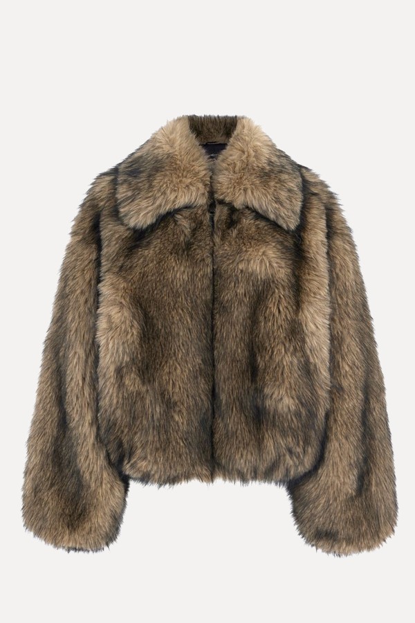 Faux Fur Zip Through Jacket