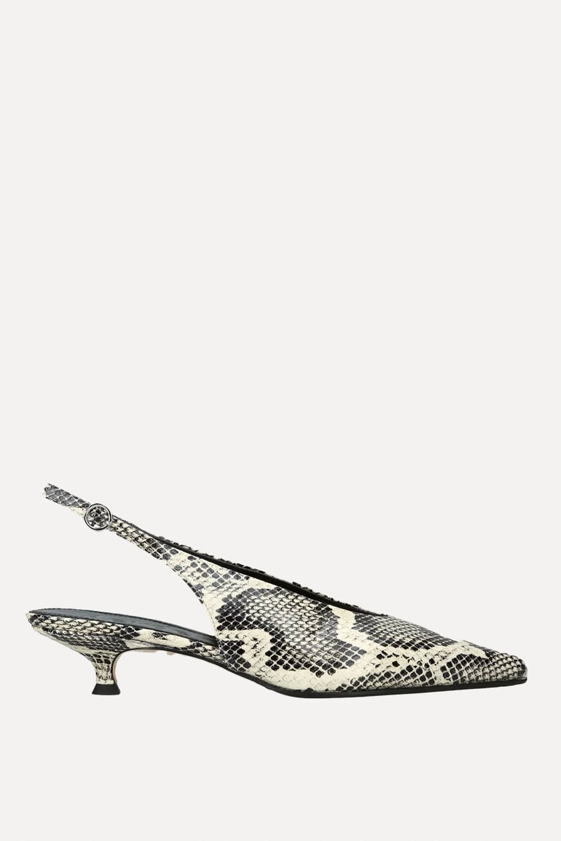 Snakeskin-Effect Camila Slingback Pumps 35 from Aeyde