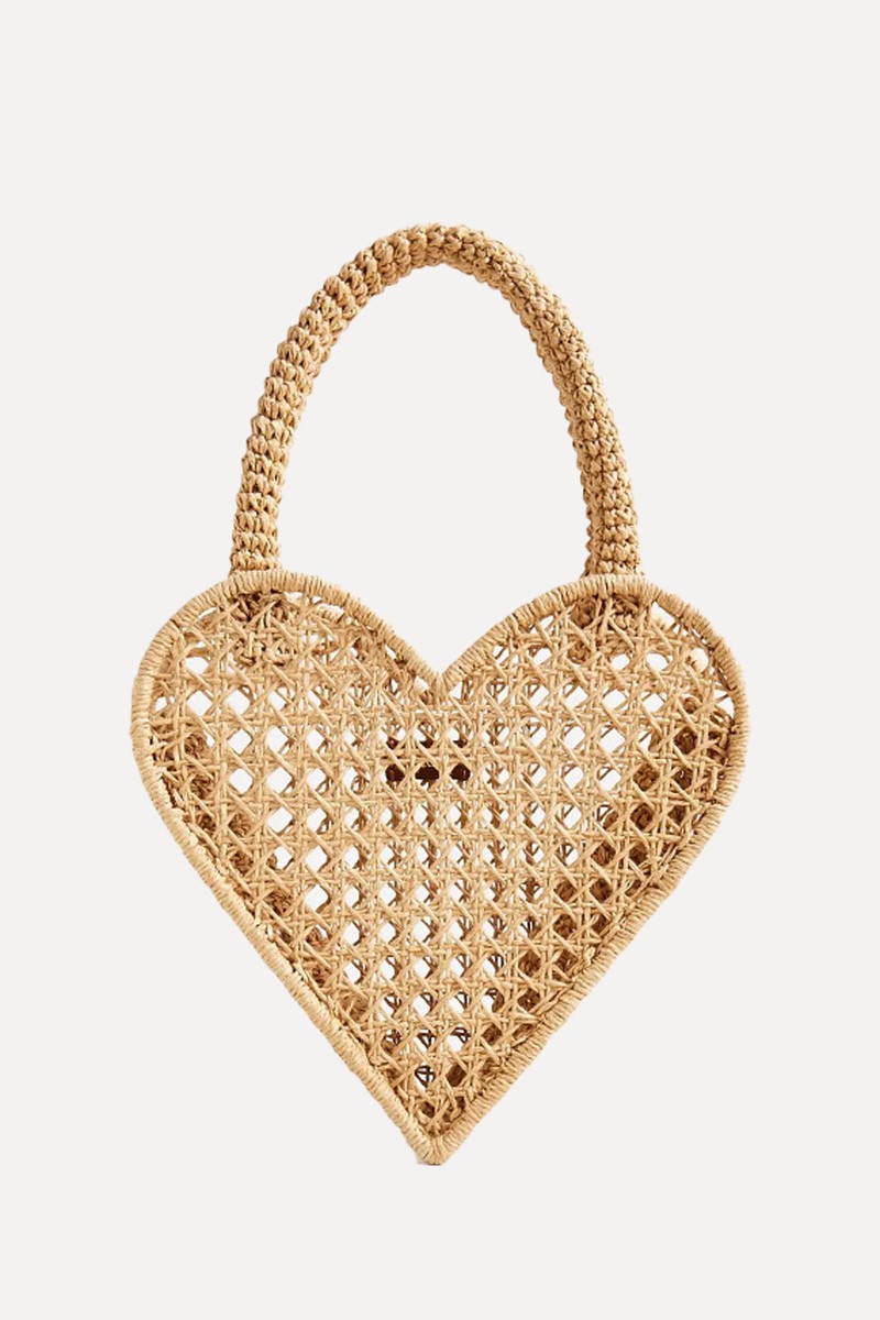 Small Heart Straw Bag from J.Crew