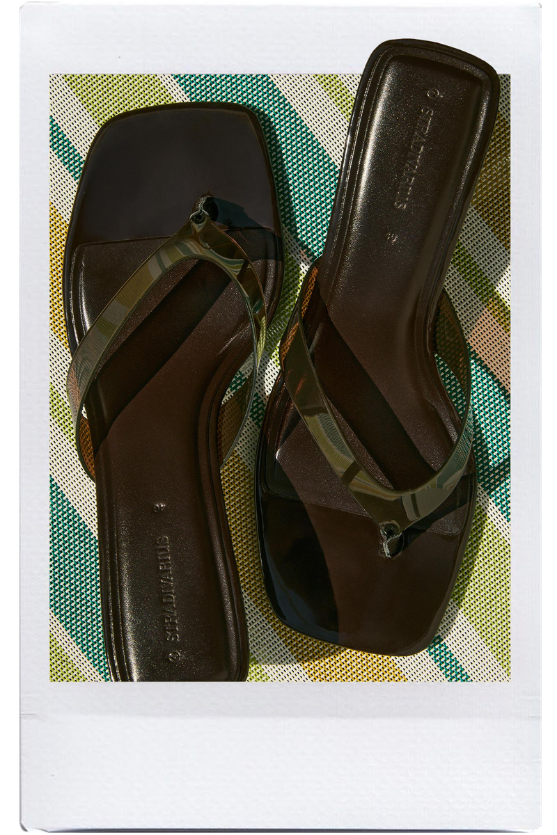 Vinyl Heeled Sandals