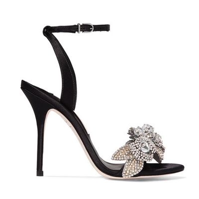 Sophia Webster Lilico Crystal Embellished Satin Sandals from Sophia Webster