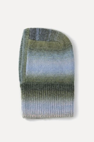 Striped Knitted Balaclava Cap from Cider