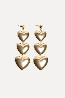 Cascading Heart Earrings from Bershka