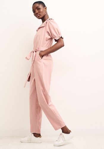 Organic Cotton Belted Cropped Jumpsuit from Nobody's Child