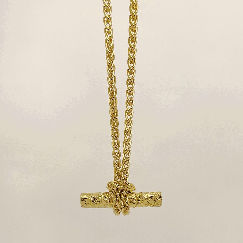 Knotted T-Bar Necklace