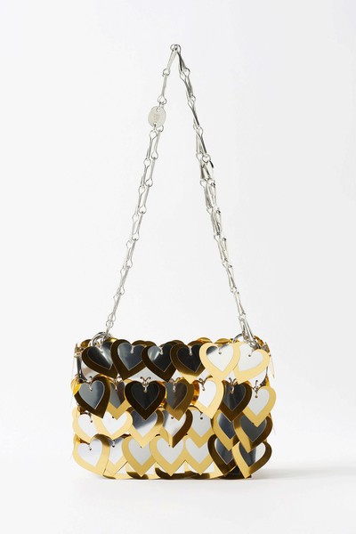 Heart Pailette-Embellished Shoulder Bag from Paco Rabanne