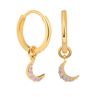 Mystic Moon Pendant Earrings in Gold from Astrid & Miyu