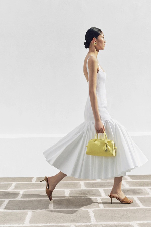 Agave Cotton Poplin Midi Dress from Jacquemus