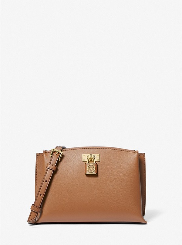 Ruby Medium Saffiano Leather Messenger Bag