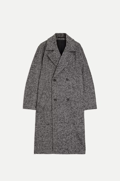 Double Breasted Herringbone Coat  from John Lewis