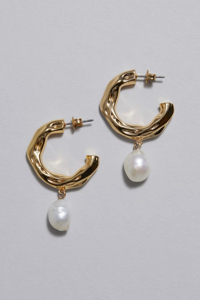 Freshwater Pearl Hoop Earrings from & Other Stories