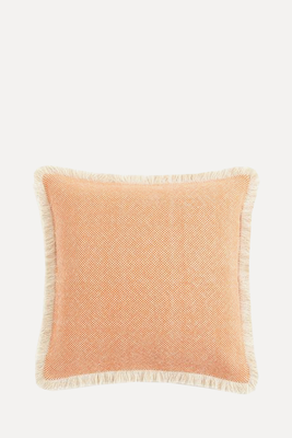 Fringed Cotton Cushion Cover