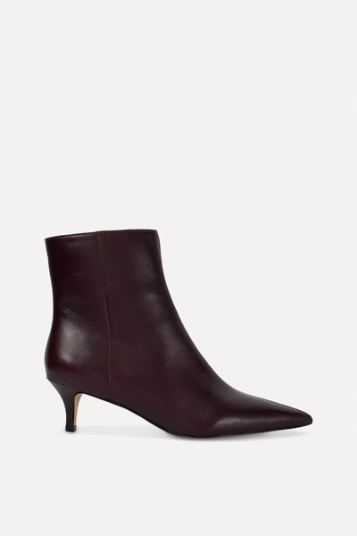 Offer Leather Heeled Pointed Ankle Boots from Dune