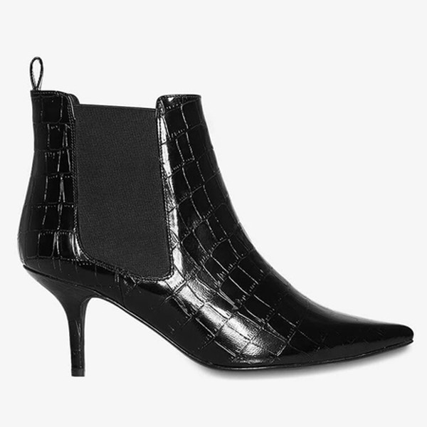 Black Croc Stevie Boots from Anine Bing