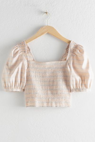 Smocked Puff Sleeve Top from & Other Stories