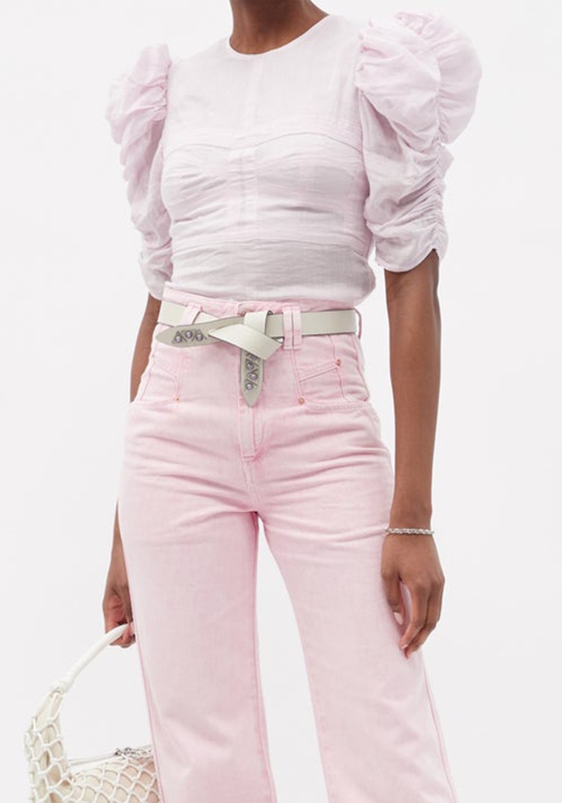 Kobiacili Puff-Sleeve Cotton-Blend Top from Isabel Marant