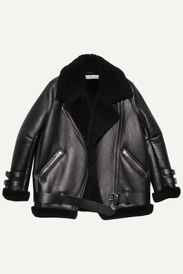 Leather-Trimmed Shearling Jacket from Acne Studios