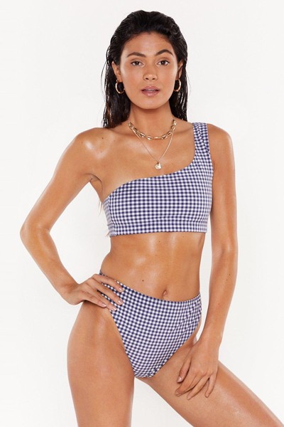 Check Out Those Waves Gingham Bikini Top