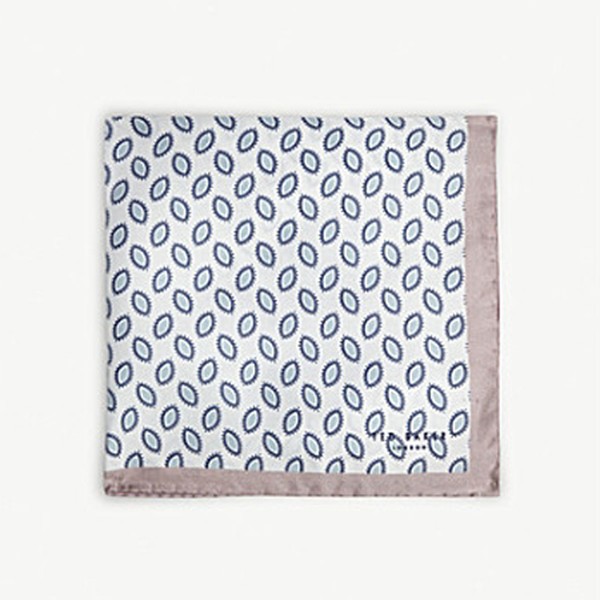 Geometric-Print Silk Pocket Square from Ted Baker