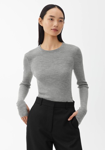 Rib-Knit Merino Top from Arket