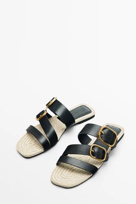 Flat Jute Sandals from Massimo Dutti