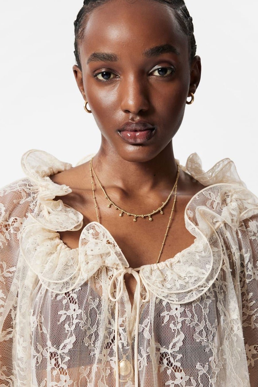 Ruffle Lace Blouse