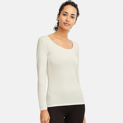 Heattech Scoop Neck Long Sleeved T-Shirt