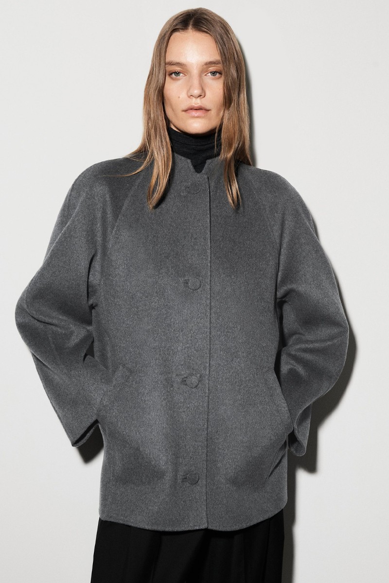 Rounded Double-Faced Wool Jacket