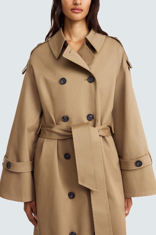 Alaya Cotton Blend Trench Coat from By Malene Birger