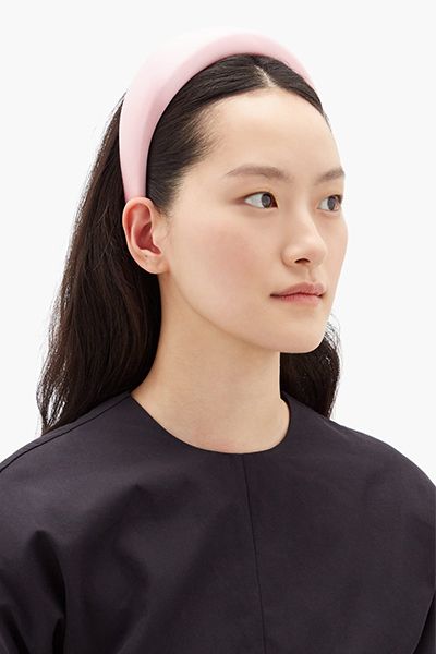 Padded Silk-Satin Headband from Prada