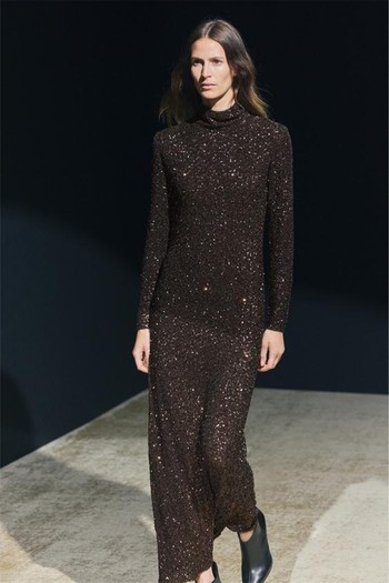 ZW Collection Long Sequinned Dress