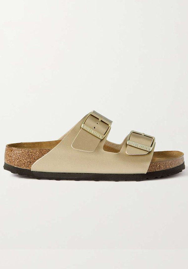 Arizona Metallic Leather Sandals