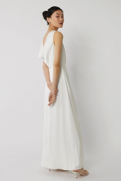 Cowl Back Bridesmaid Dress