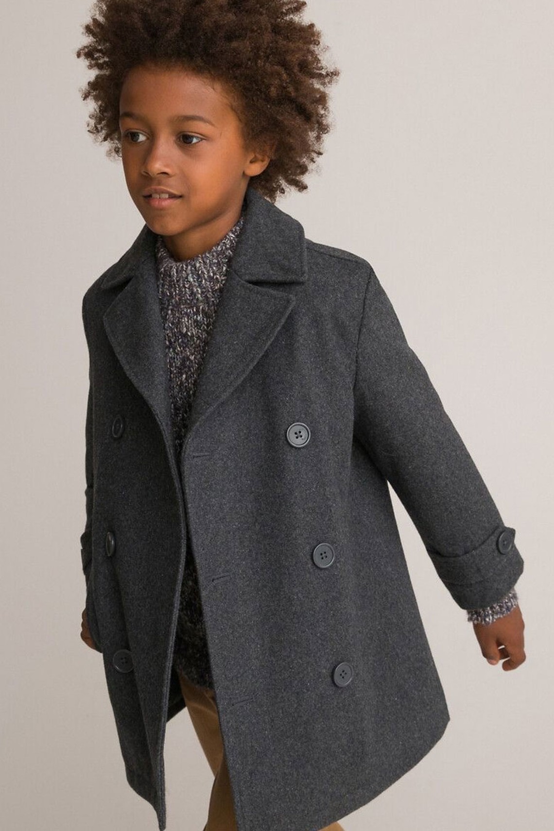 Recycled Pea Coat from La Redoute