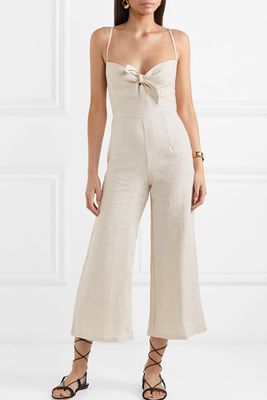 Presley Cropped Linen Jumpsuit from Faithful The Brand