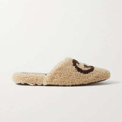 Eileen Shearling Slippers from Gucci
