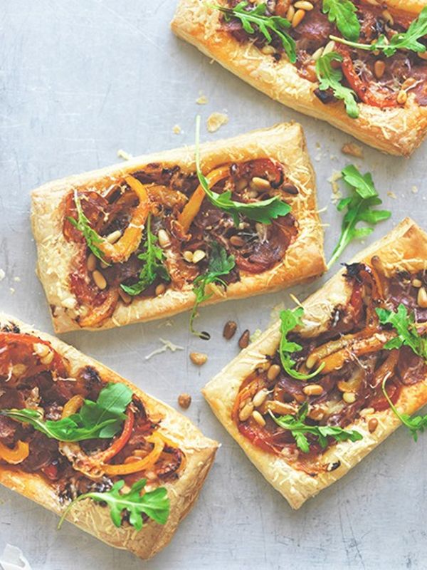 Caramelised Pepper & Chorizo Tarts