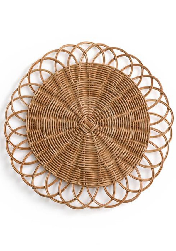 Set Of 4 Doga Floral Rattan Placemats from La Redoute Interieurs