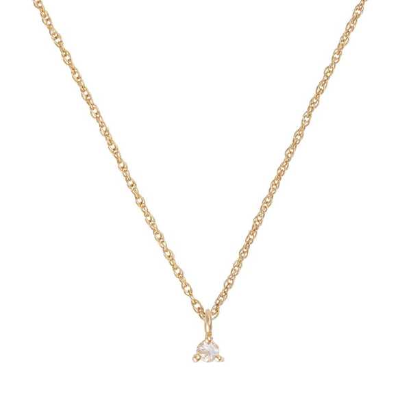 Lucky Star 14k Gold Birthstone Necklace