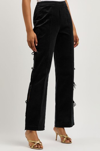 Rosamund Black Velvet Trousers from Kitri