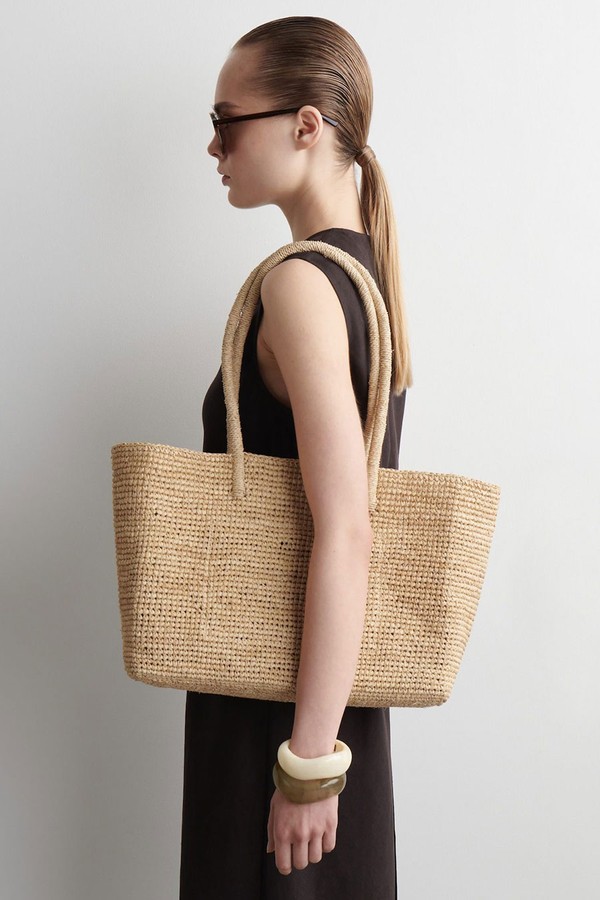 Raffia Oversized Hand-Woven Tote Bag