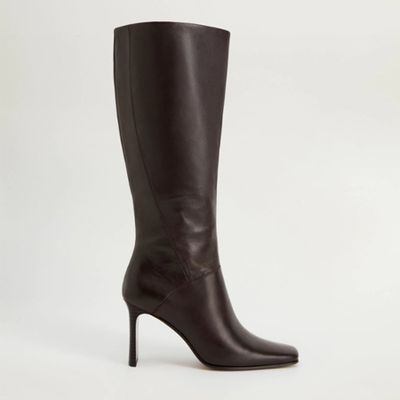 Leather High-Leg Boots from Mango