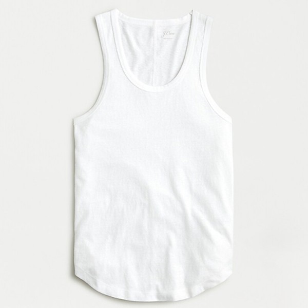 Longline Layering Tank In Textured Slub Cotton from J.Crew